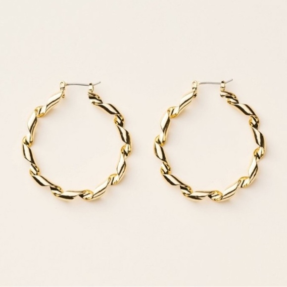 Metal Ribbon Hoop Earrings - kate spade new york x Target Gold new in box - Picture 1 of 7
